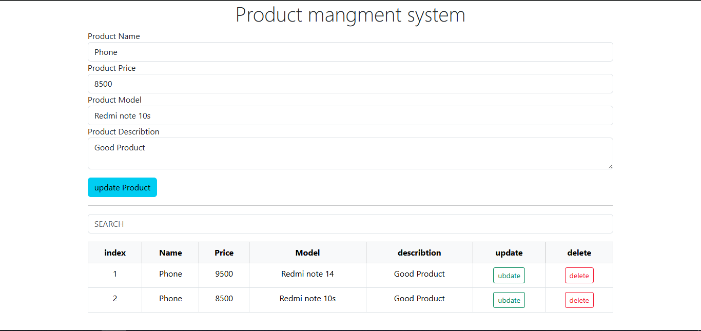 CRUD Web App
